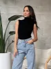 C'EST MOI Seamless Rib Sleeveless Turtleneck Top sold by 27 Boutique