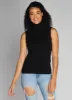 C'EST MOI Seamless Rib Sleeveless Turtleneck Top sold by 27 Boutique