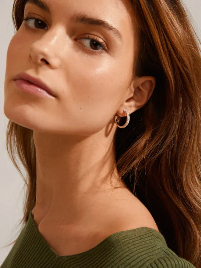 PILGRIM Heat Crystal Hoop Earrings sold by 27 Boutique product image thumbnail 2