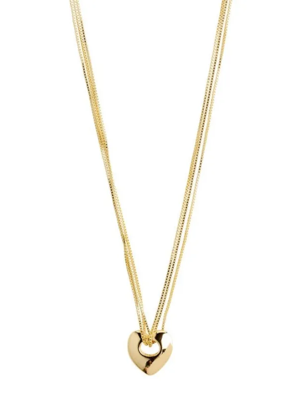 PILGRIM Wave Heart Necklace sold by 27 Boutique