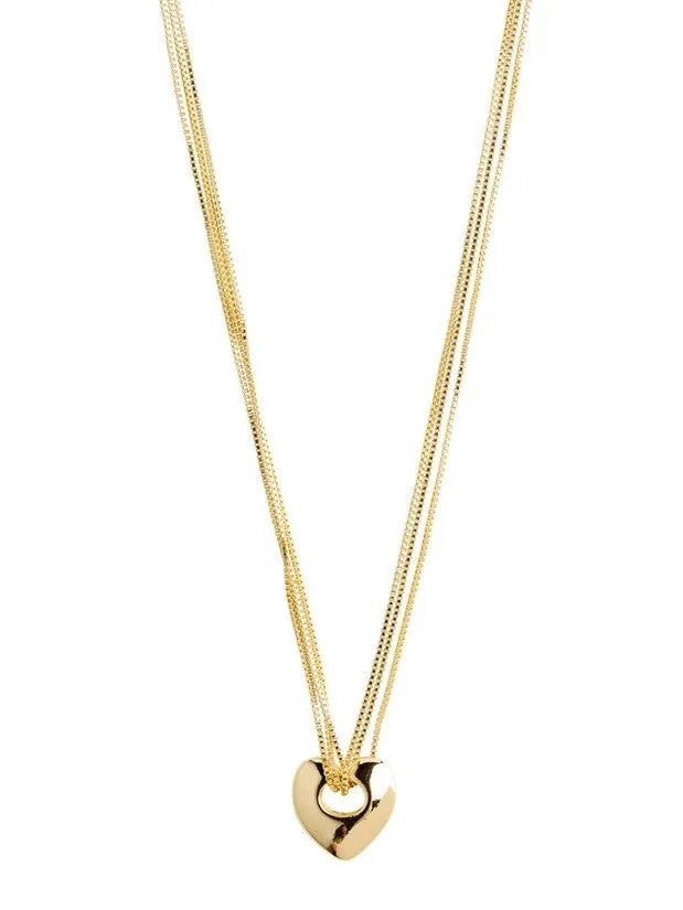 PILGRIM Wave Heart Necklace sold by 27 Boutique