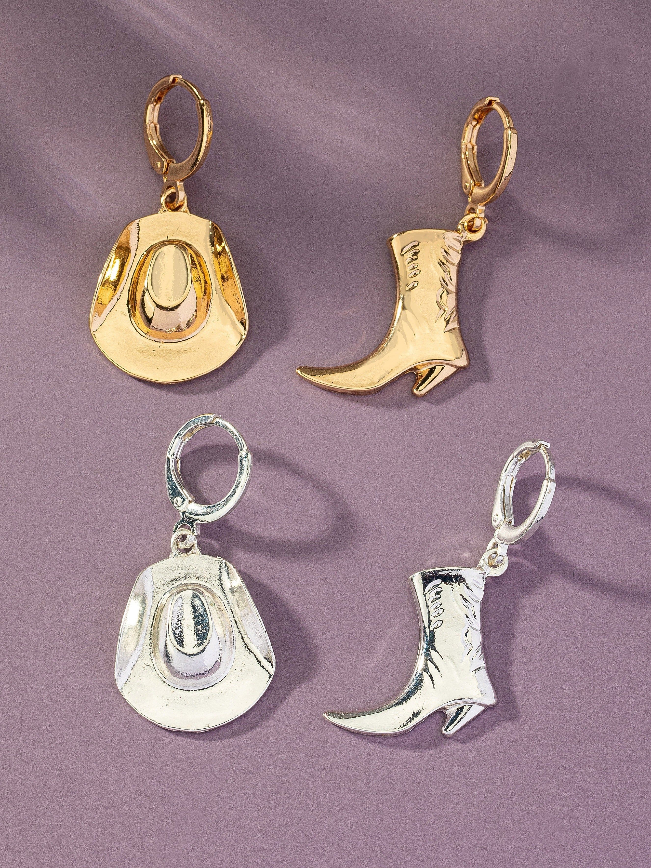 27 Taylor Hat & Boot Drop Earring Set sold by 27 Boutique