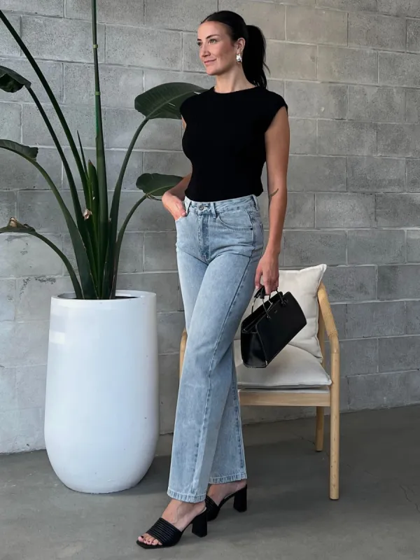 BLACK TAPE Drop Shoulder Textured Top sold by 27 Boutique
