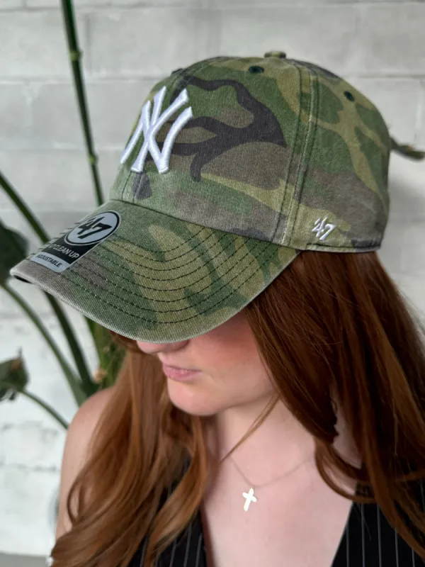 '47 BRAND Camo New York Yankees Clean Up Cap sold by 27 Boutique