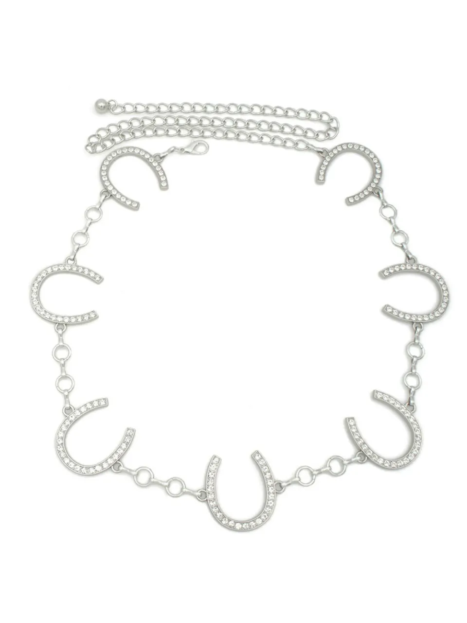 27 Rhinestone Horseshoe Charm Chain Belt sold by 27 Boutique product image thumbnail 2