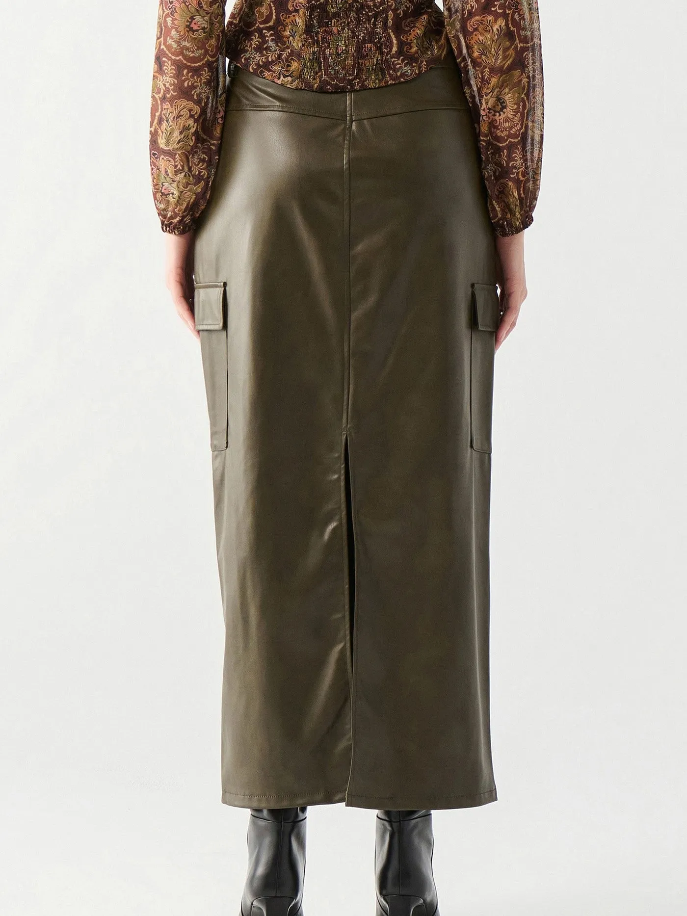 DEX Faux Leather Cargo Maxi Skirt sold by 27 Boutique product image thumbnail 4