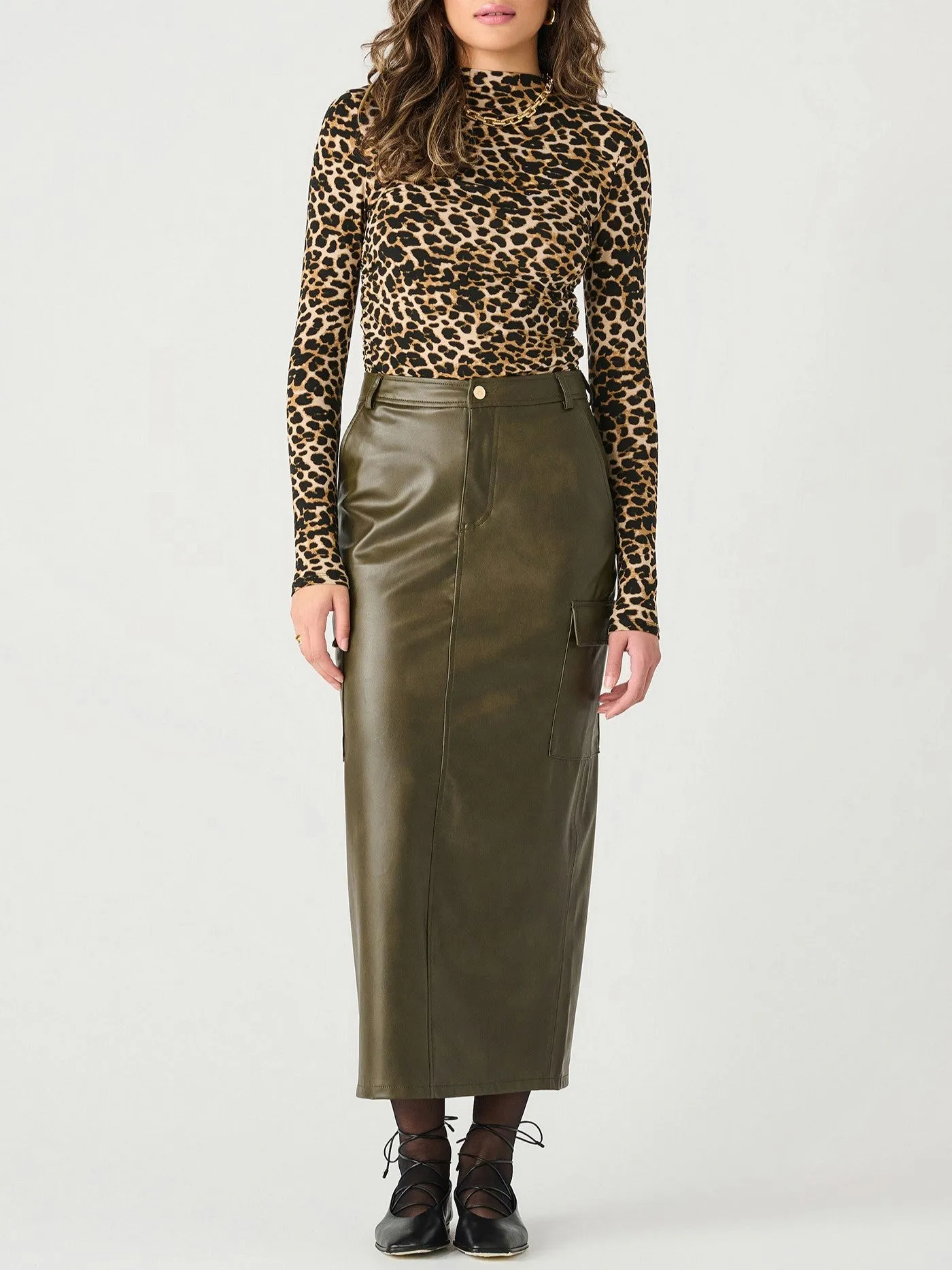 DEX Leopard Mockneck Long Sleeve Top sold by 27 Boutique product image thumbnail 4