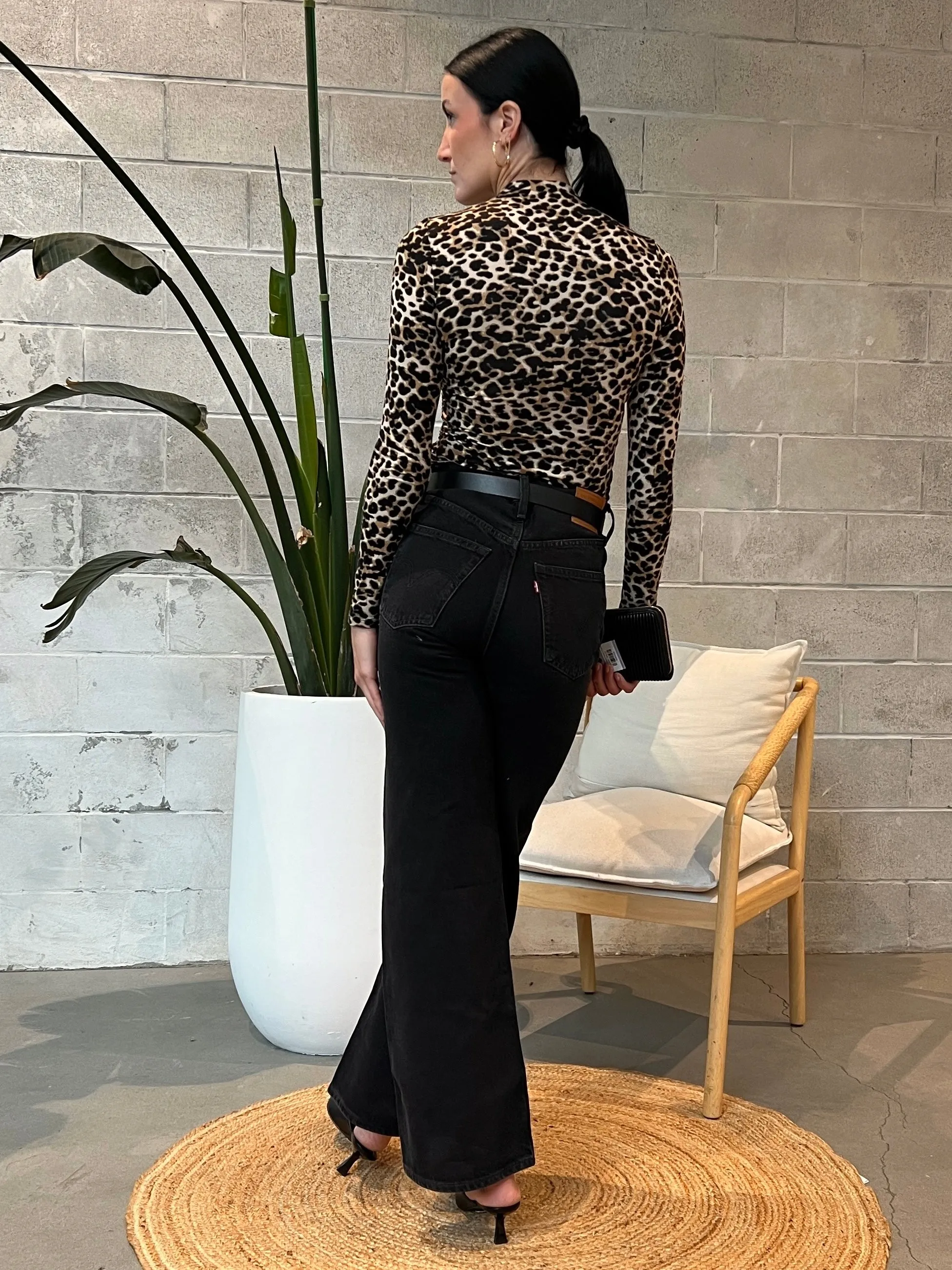 DEX Leopard Mockneck Long Sleeve Top sold by 27 Boutique product image thumbnail 2