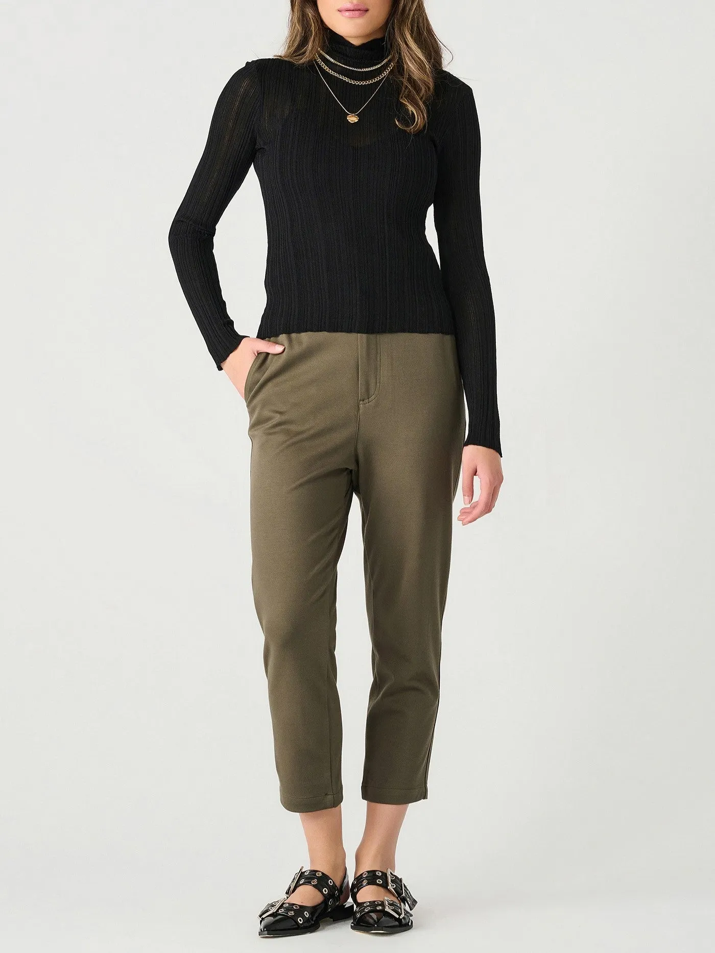 DEX Long Sleeve Mockneck Ribbed Top sold by 27 Boutique product image thumbnail 3