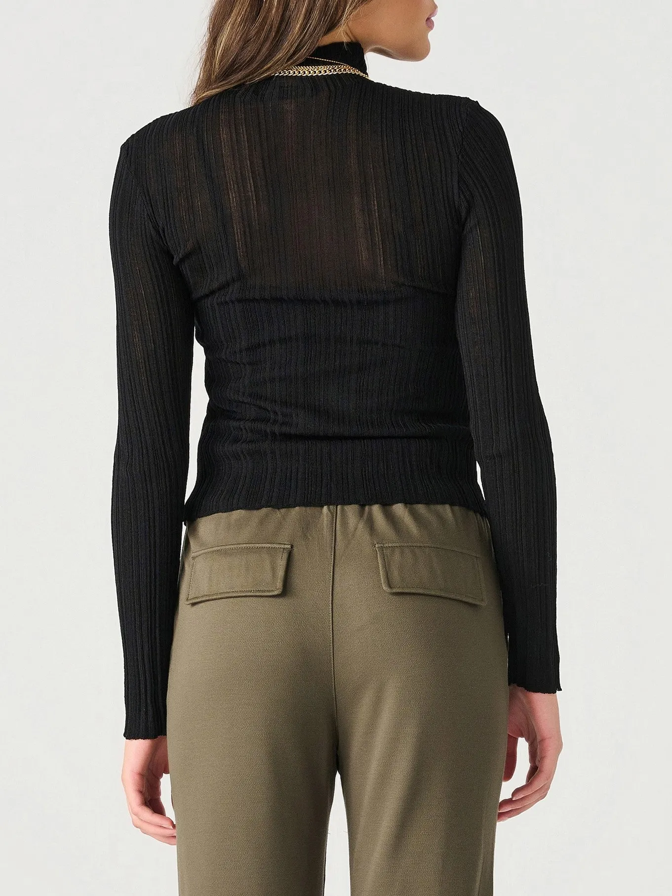 DEX Long Sleeve Mockneck Ribbed Top sold by 27 Boutique product image thumbnail 4