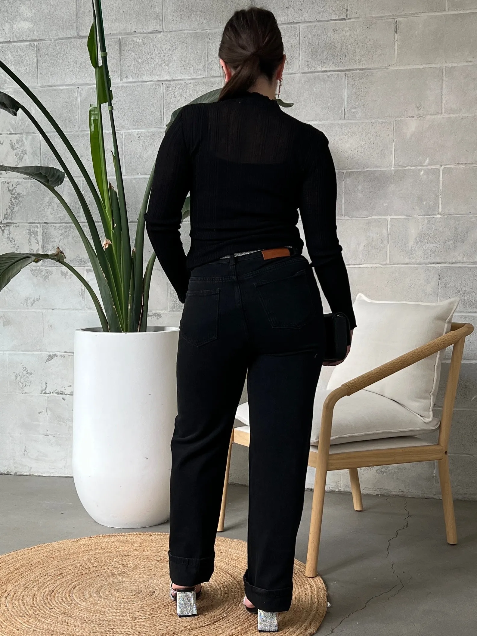 DEX Long Sleeve Mockneck Ribbed Top sold by 27 Boutique product image thumbnail 2