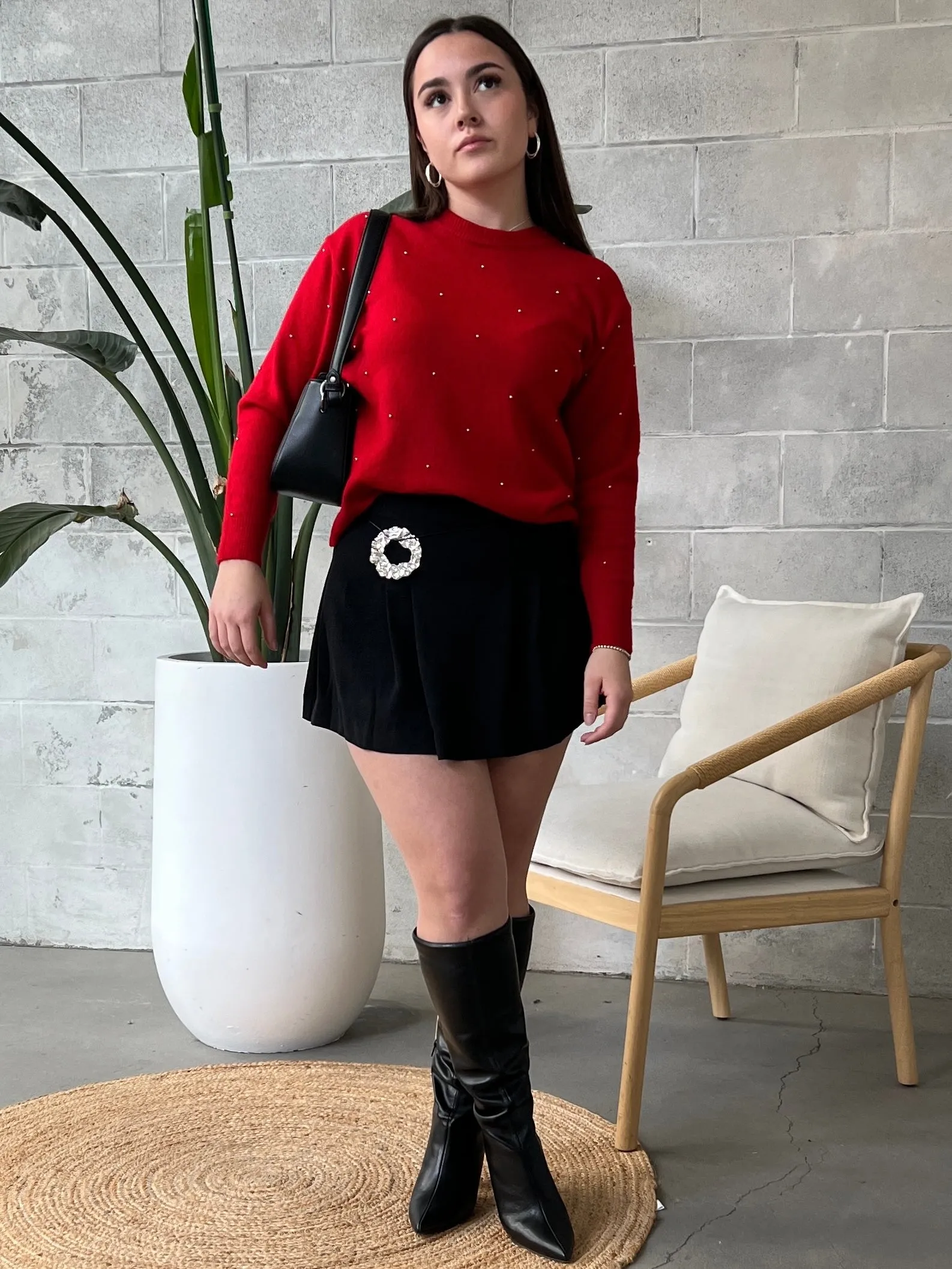 DEX Long Sleeve Embellished Sweater sold by 27 Boutique