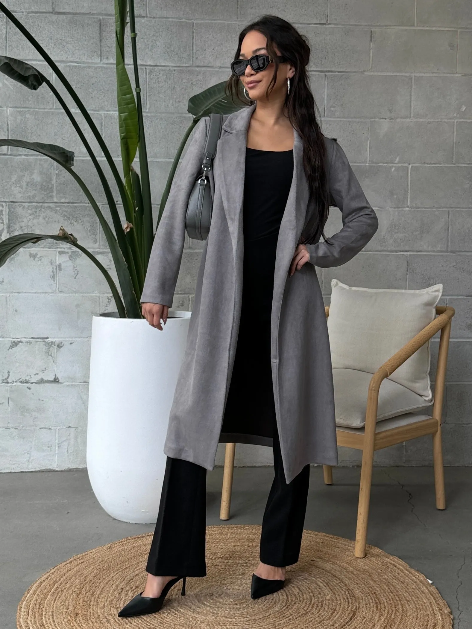 BLACK TAPE Longline Faux Suede Blazer Jacket sold by 27 Boutique