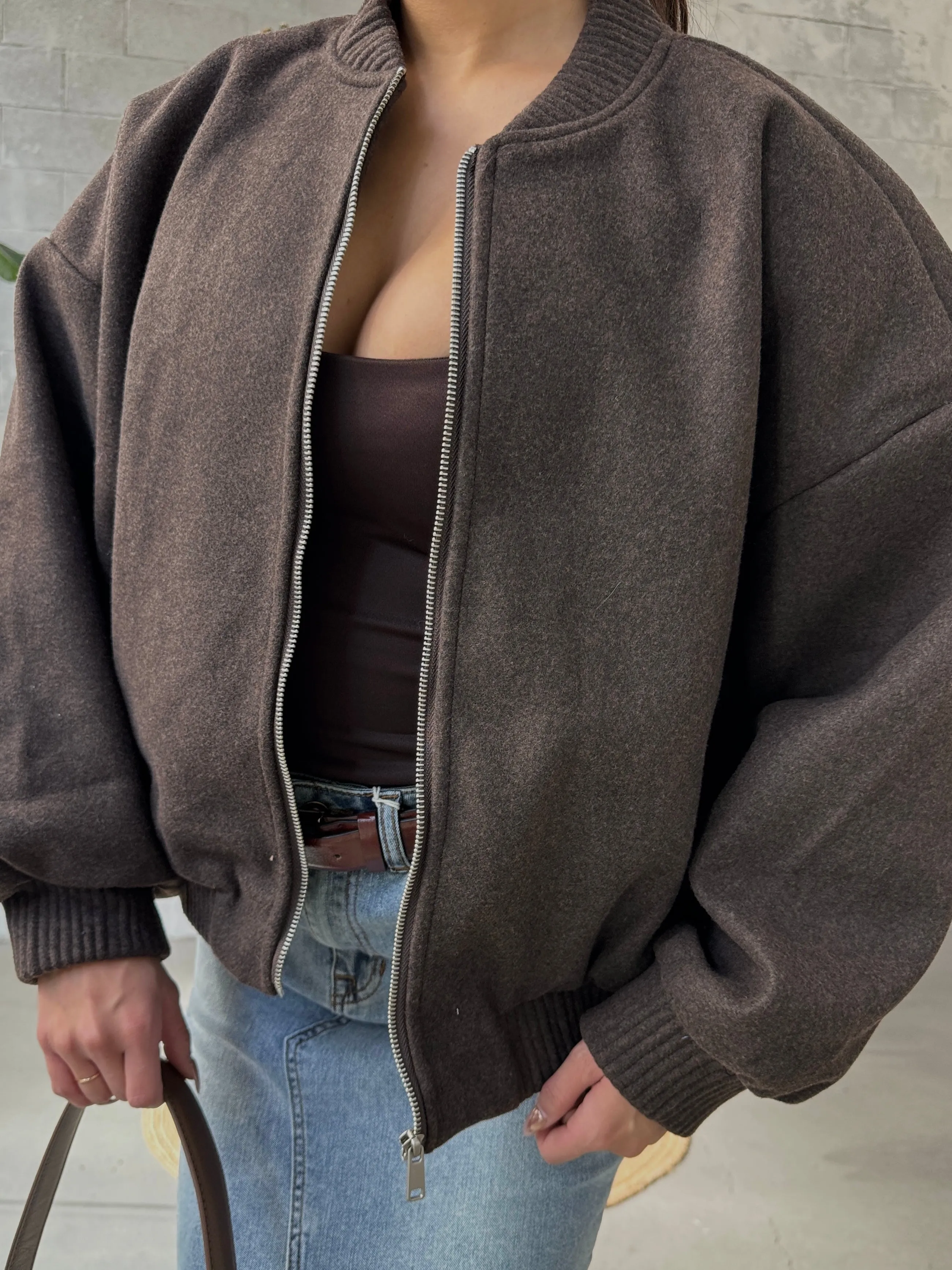 C'EST MOI Front Zip Bomber Jacket sold by 27 Boutique product image thumbnail 3