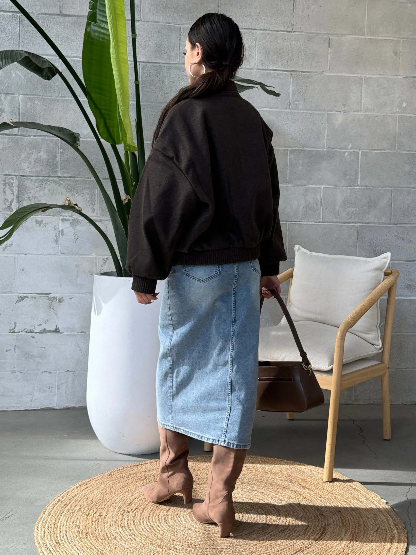 C'EST MOI Front Zip Bomber Jacket sold by 27 Boutique product image thumbnail 2