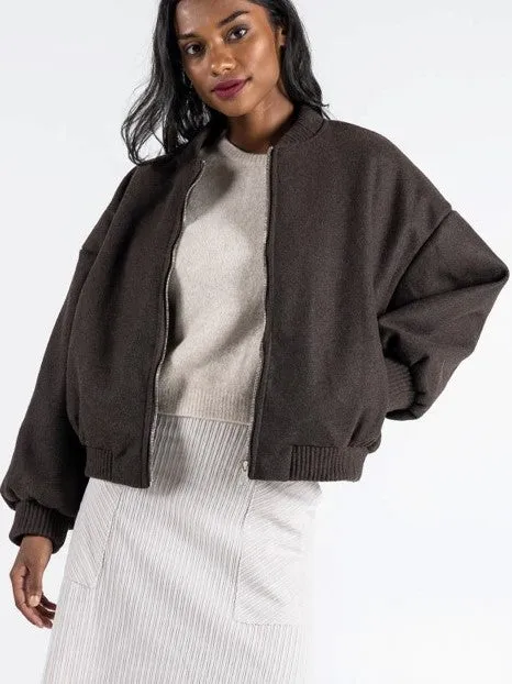 C'EST MOI Front Zip Bomber Jacket sold by 27 Boutique product image thumbnail 4