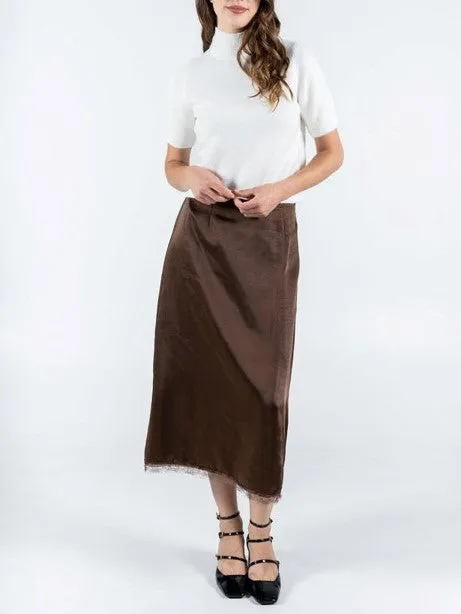 C'EST MOI Lace Trim Satin Skirt sold by 27 Boutique product image thumbnail 3