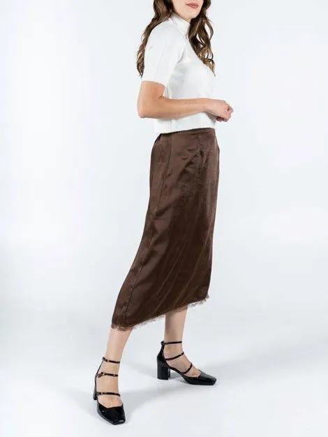 C'EST MOI Lace Trim Satin Skirt sold by 27 Boutique product image thumbnail 5
