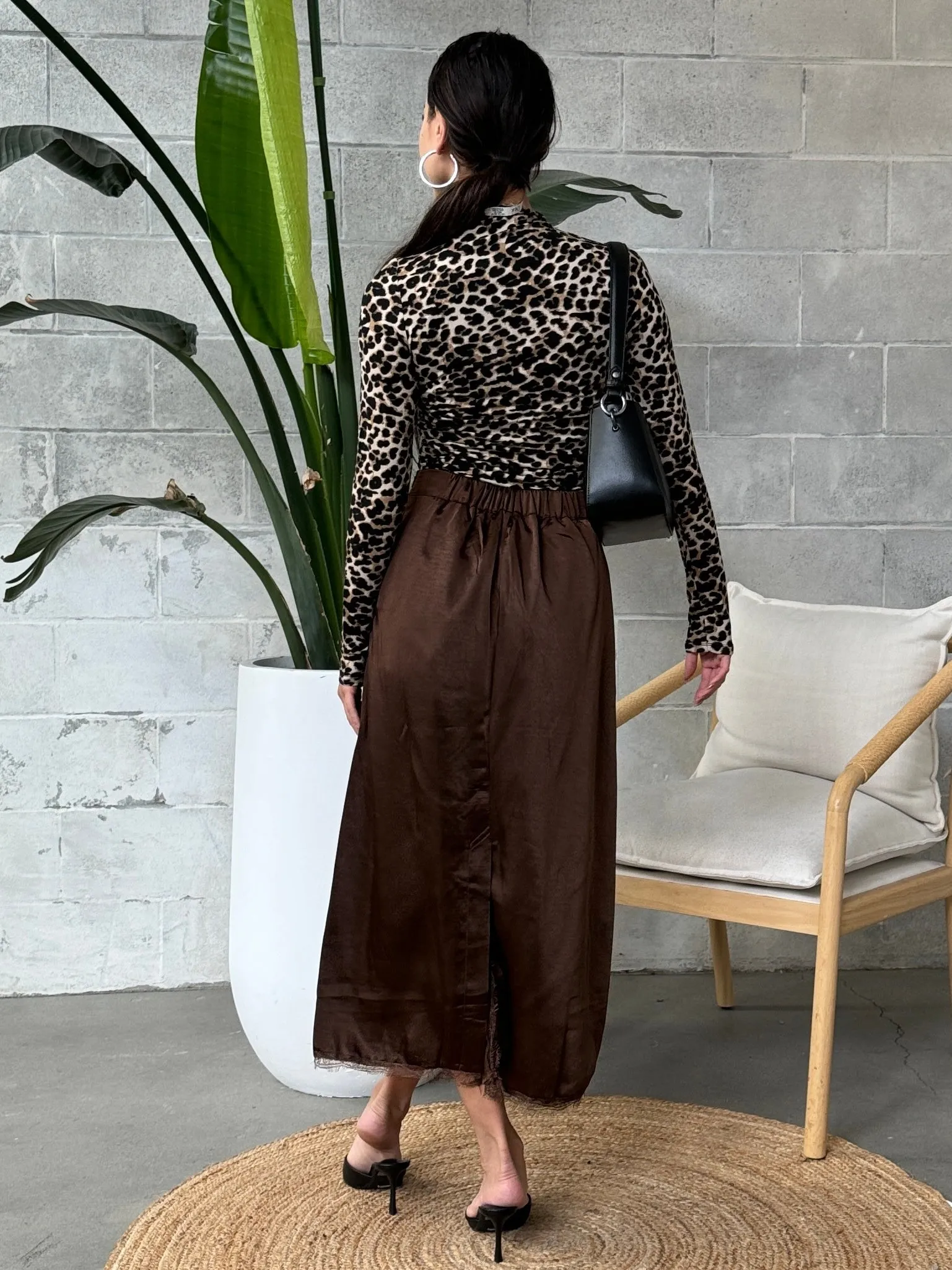 C'EST MOI Lace Trim Satin Skirt sold by 27 Boutique product image thumbnail 2