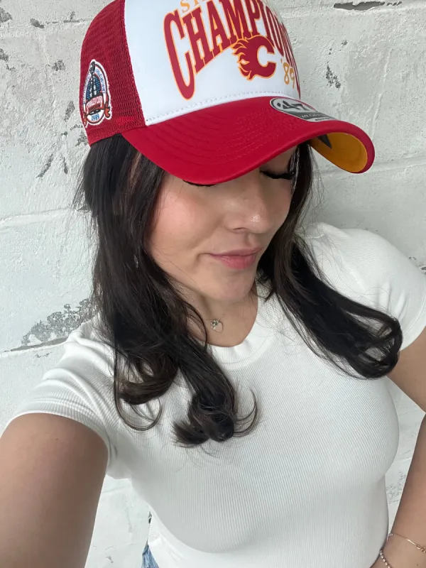 '47 BRAND Calgary Flames Foam Champ 47 Offside DT Cap sold by 27 Boutique