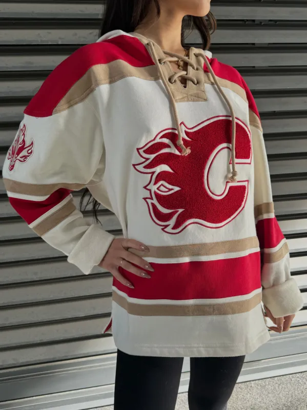 '47 BRAND NHL Calgary Flames Tri-Nilley 47 Unisex Lacer Hoodie sold by 27 Boutique