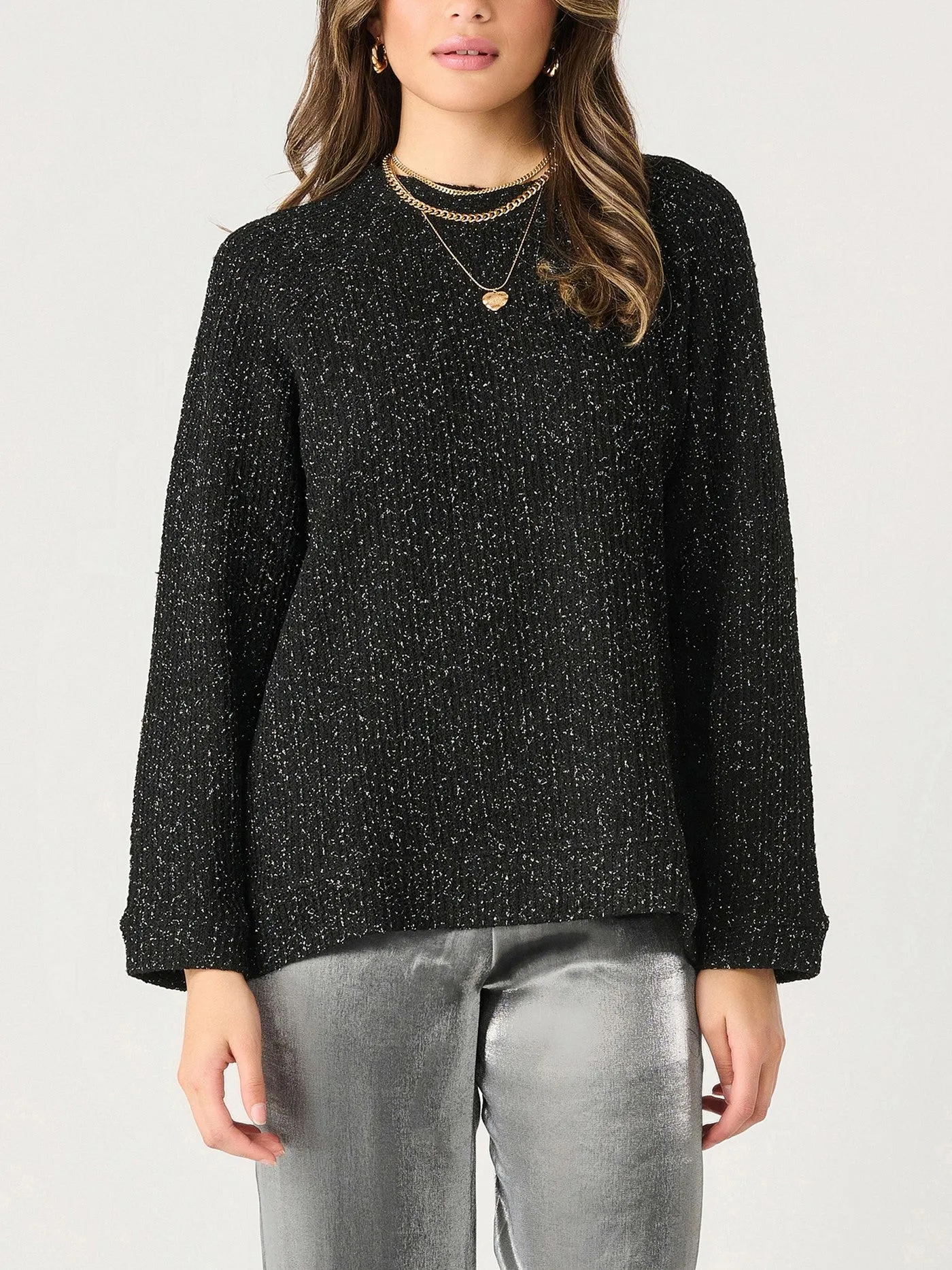 DEX Oversized Shimmer Knit Sweater sold by 27 Boutique product image thumbnail 4