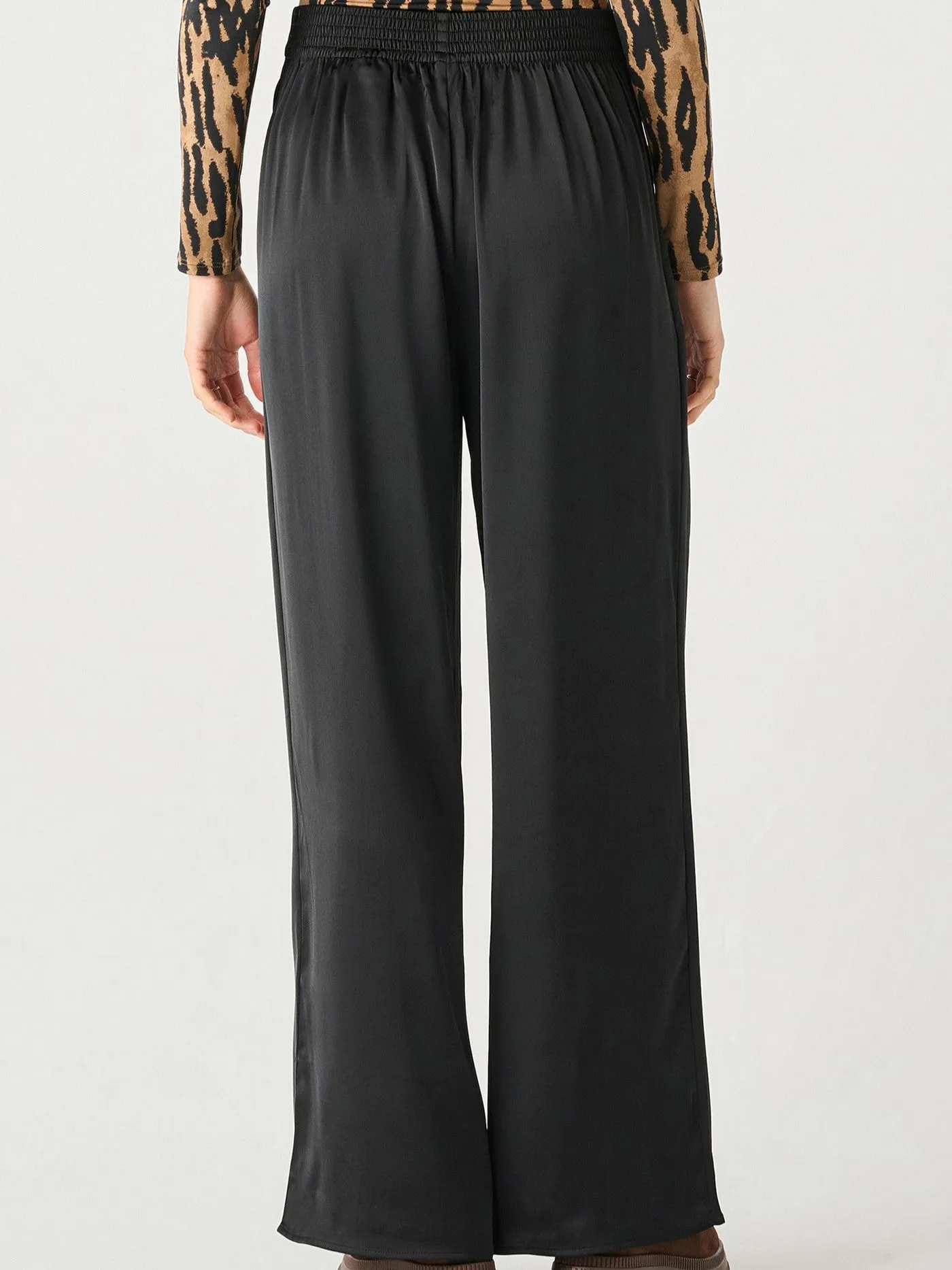 BLACK TAPE High Waisted Satin Wide Leg Pant sold by 27 Boutique product image thumbnail 4
