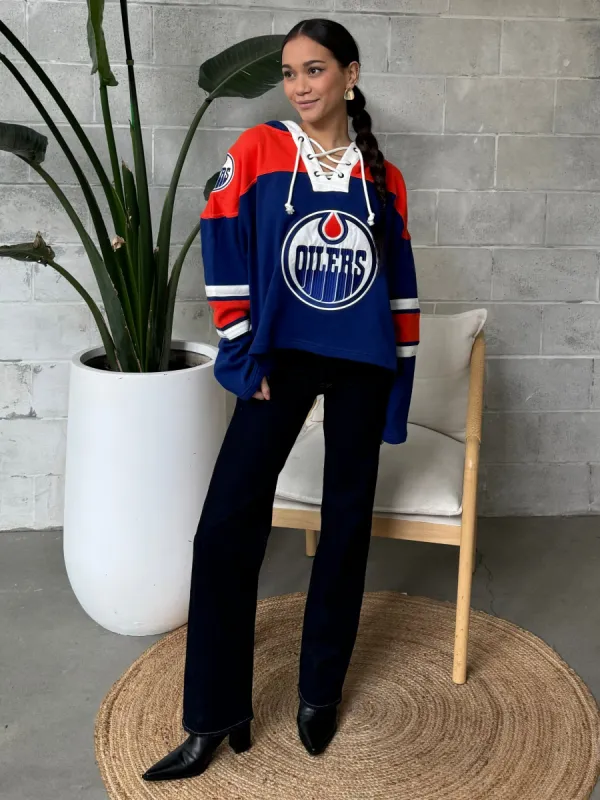 '47 BRAND NHL Edmonton Oilers Cropped 47 Lacer Hoodie sold by 27 Boutique