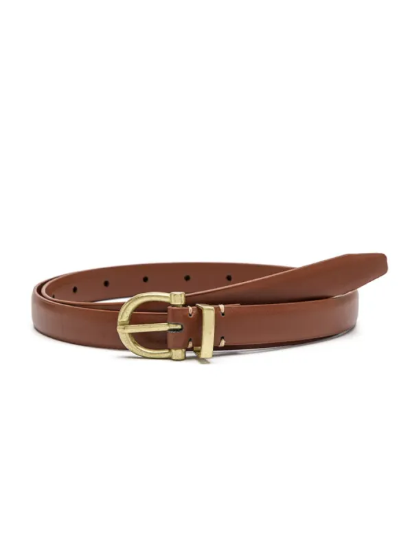 27 Circle Buckle Skinny Belt sold by 27 Boutique