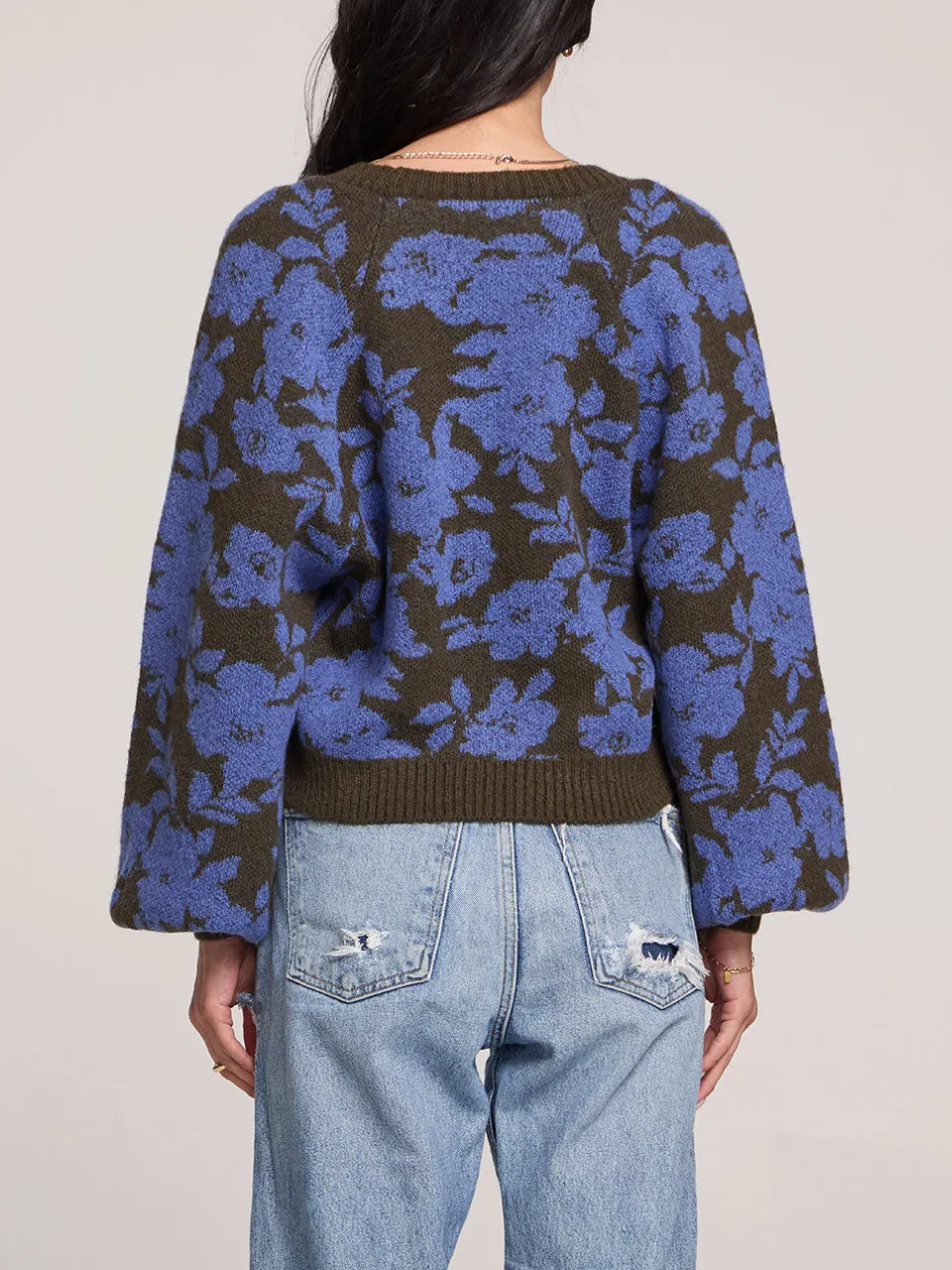 SALTWATER LUXE Noble Bell Sleeve Floral Knit Sweater sold by 27 Boutique product image thumbnail 5
