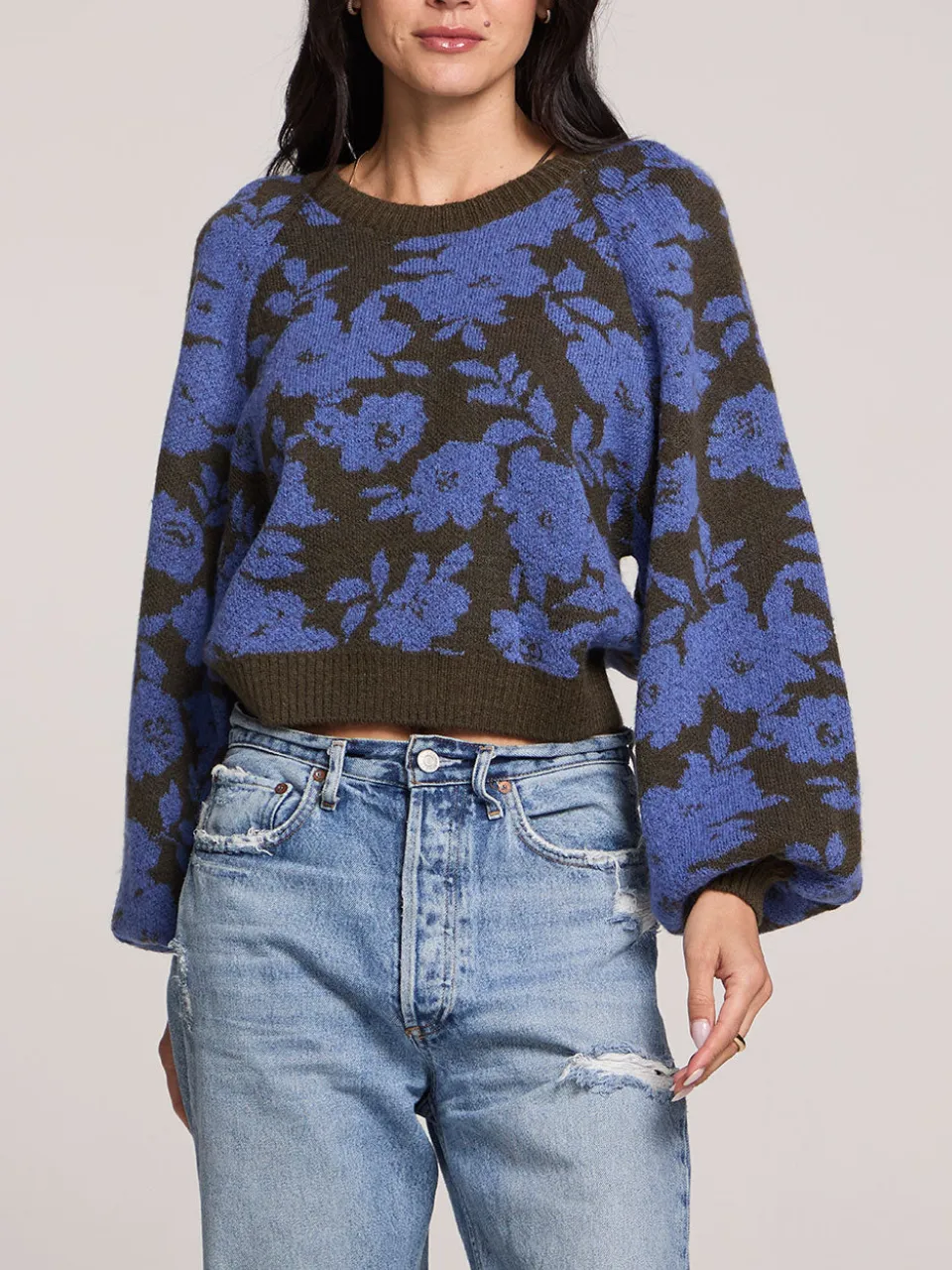 SALTWATER LUXE Noble Bell Sleeve Floral Knit Sweater sold by 27 Boutique product image thumbnail 3