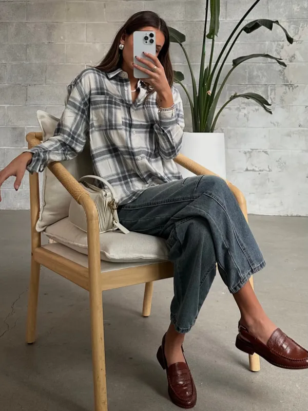 Z SUPPLY River Plaid Button Up Top sold by 27 Boutique