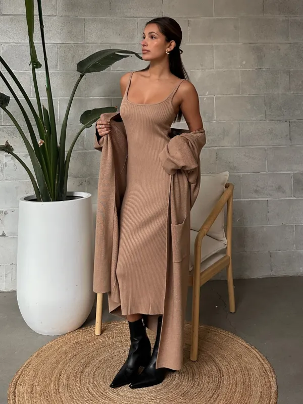 BRUNETTE THE LABEL Jennifer Rib Knit Maxi Dress sold by 27 Boutique
