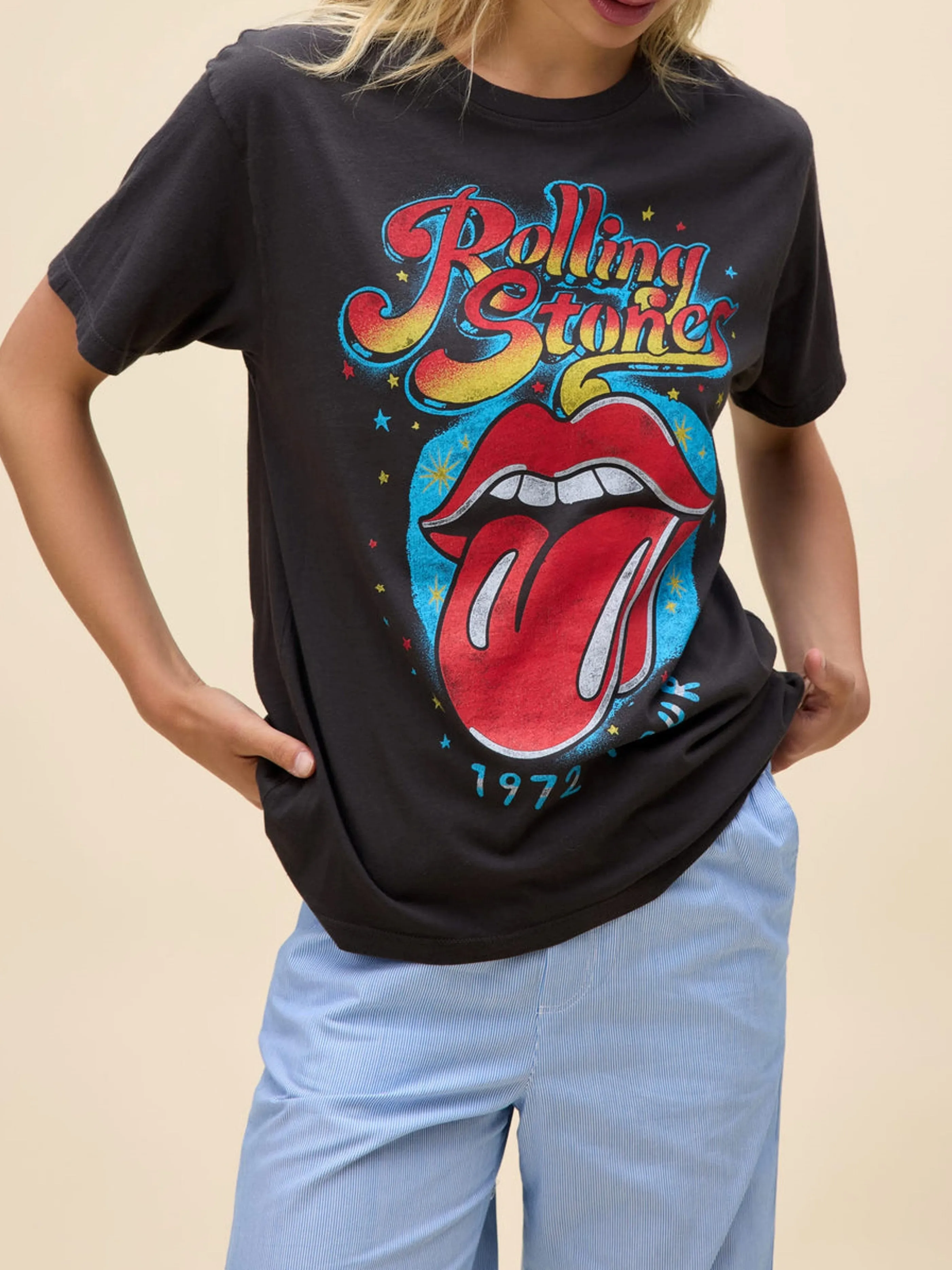 DAYDREAMER Rolling Stones 1972 Tour Boyfriend Tee sold by 27 Boutique