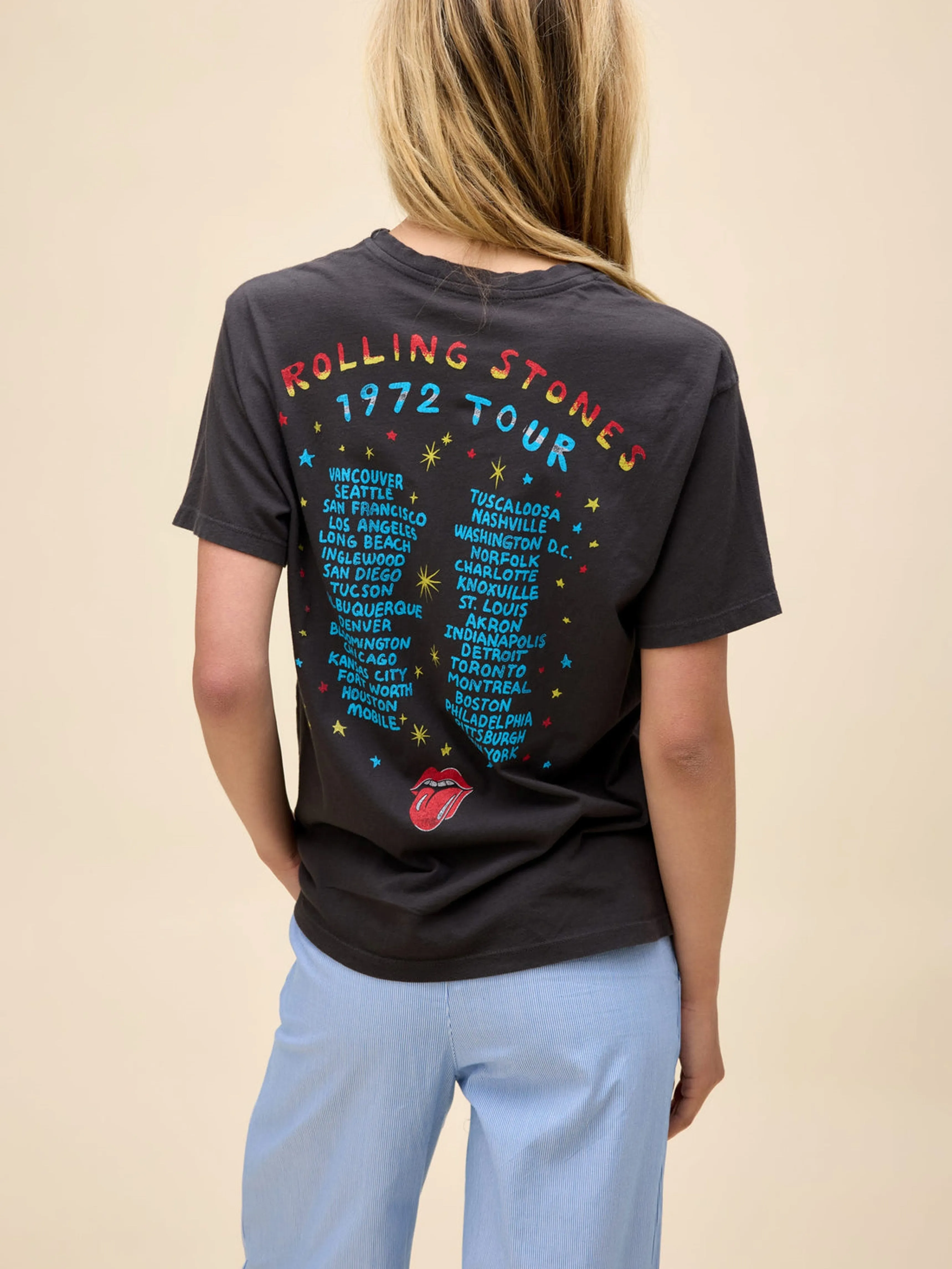 DAYDREAMER Rolling Stones 1972 Tour Boyfriend Tee sold by 27 Boutique product image thumbnail 2