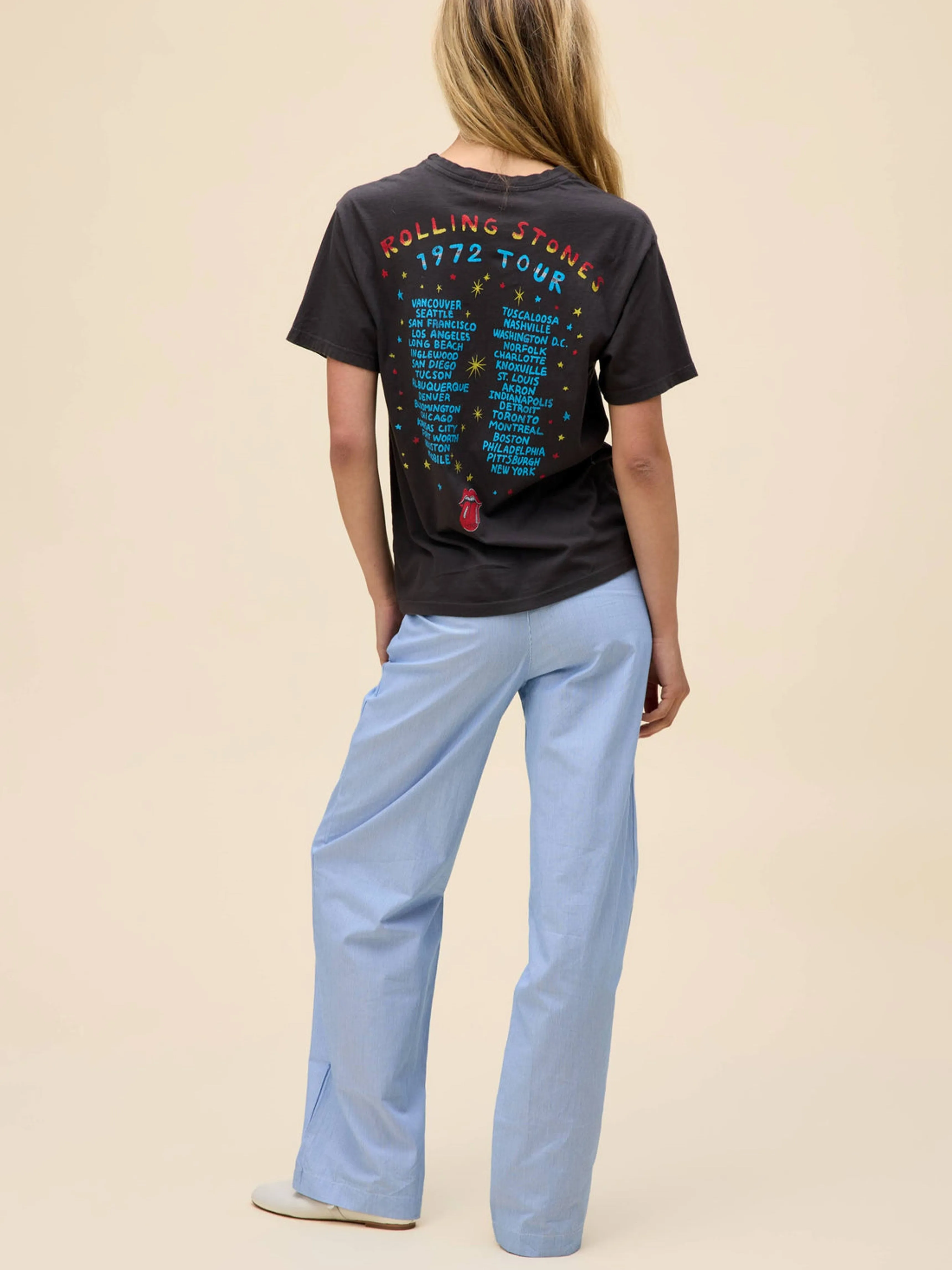 DAYDREAMER Rolling Stones 1972 Tour Boyfriend Tee sold by 27 Boutique product image thumbnail 4