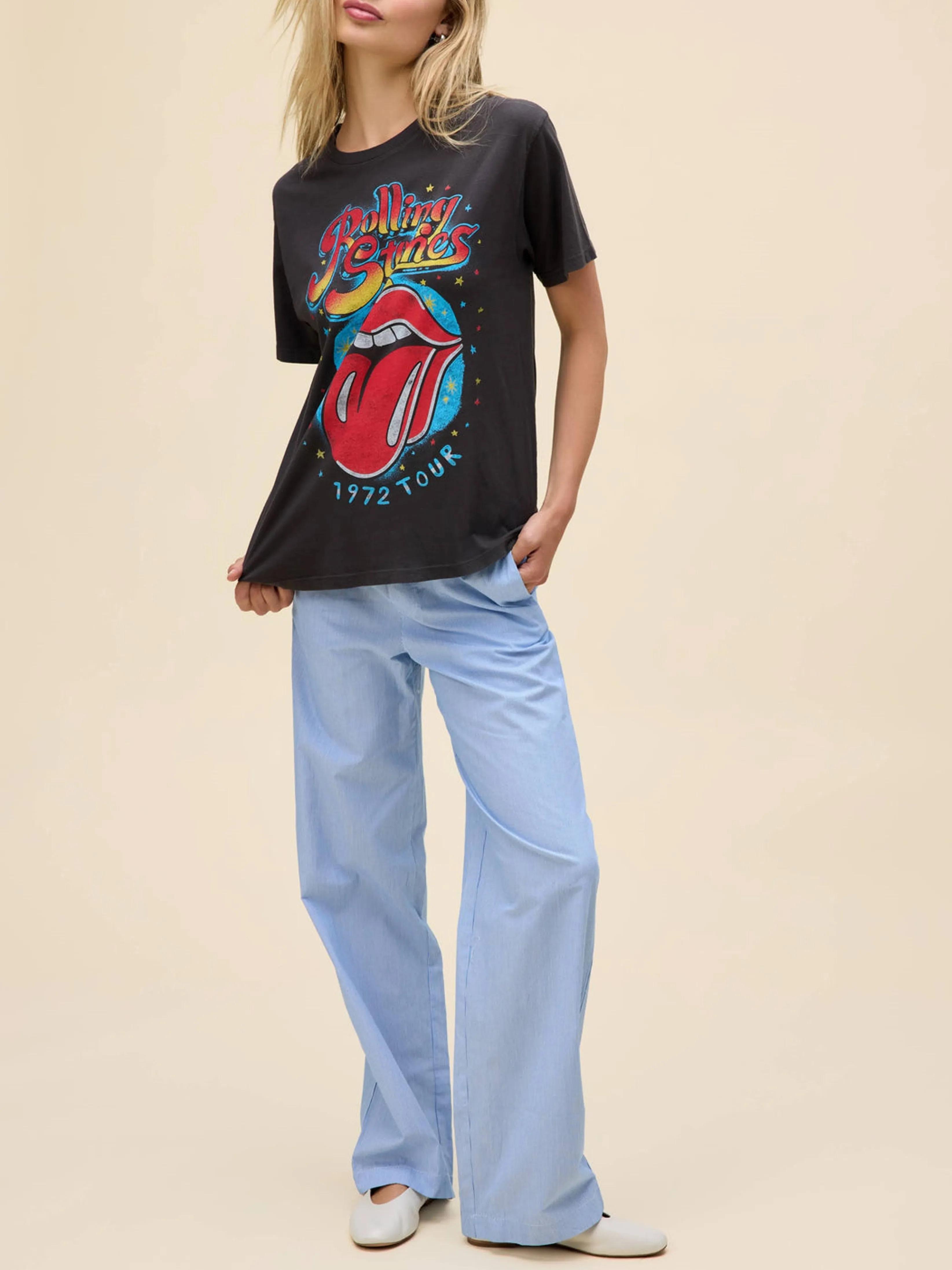 DAYDREAMER Rolling Stones 1972 Tour Boyfriend Tee sold by 27 Boutique product image thumbnail 3