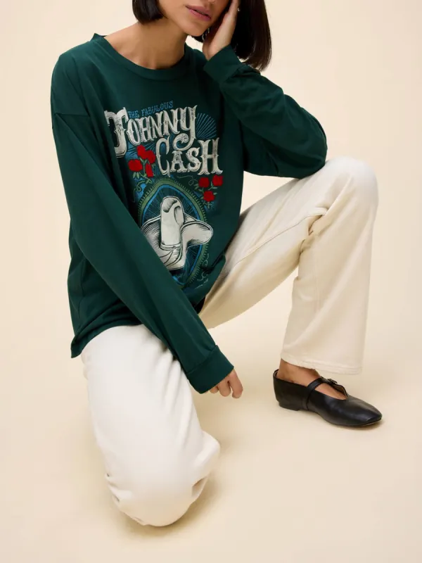 DAYDREAMER Johnny Cash The Fabulous Long Sleeve Merch Tee sold by 27 Boutique