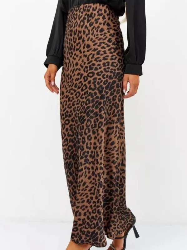 27 Elastic Waist Leopard Maxi Skirt sold by 27 Boutique