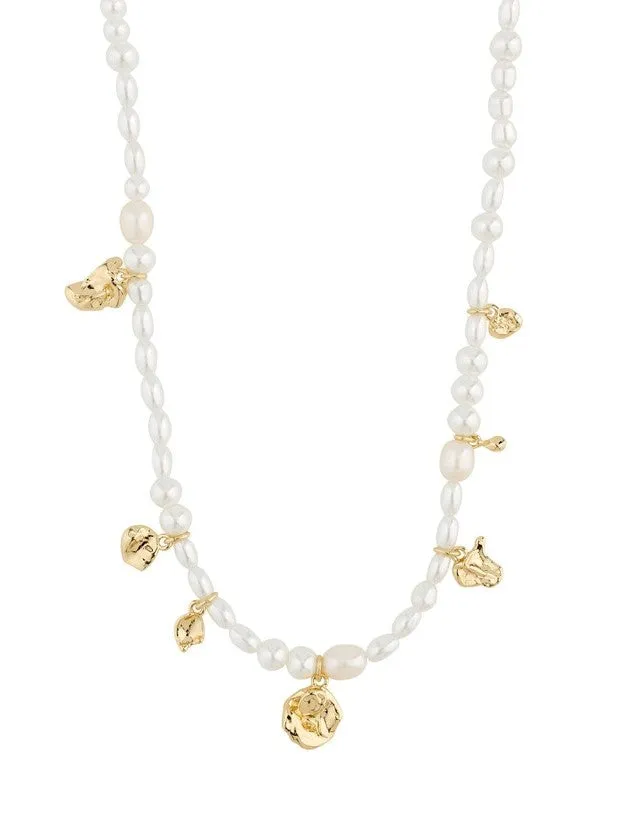 PILGRIM Intent Pearl Charm Necklace sold by 27 Boutique