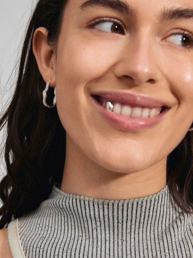 PILGRIM Connect Wavy Crystal Hoop Earrings sold by 27 Boutique product image thumbnail 4