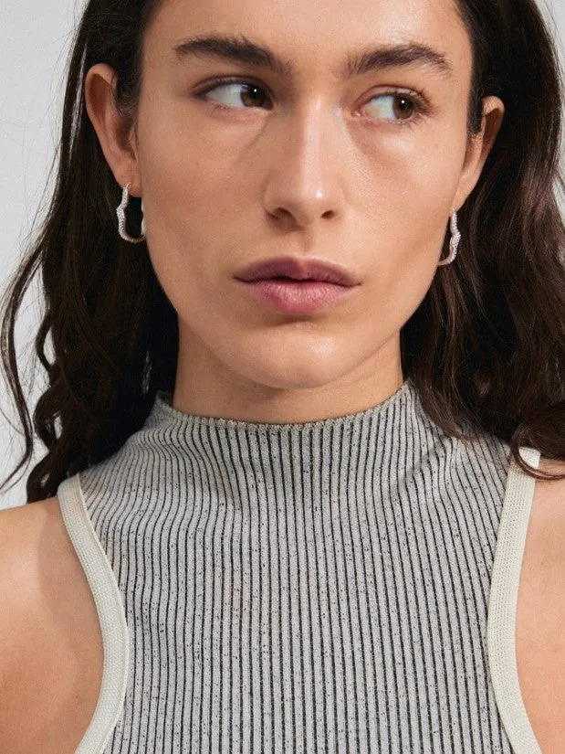 PILGRIM Connect Wavy Crystal Hoop Earrings sold by 27 Boutique product image thumbnail 2