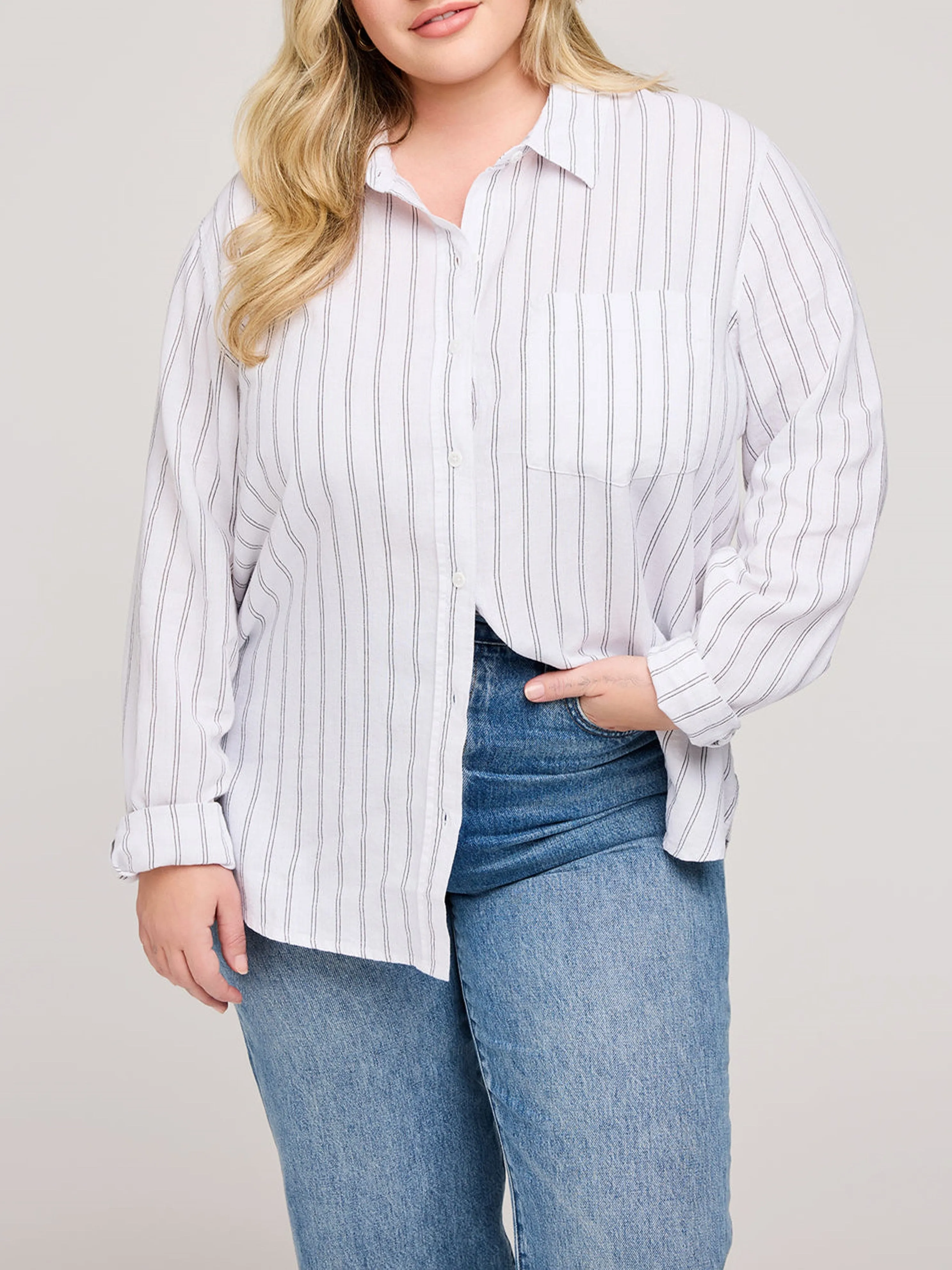 GENTLE FAWN Dominique Striped Button Down Shirt sold by 27 Boutique product image thumbnail 4