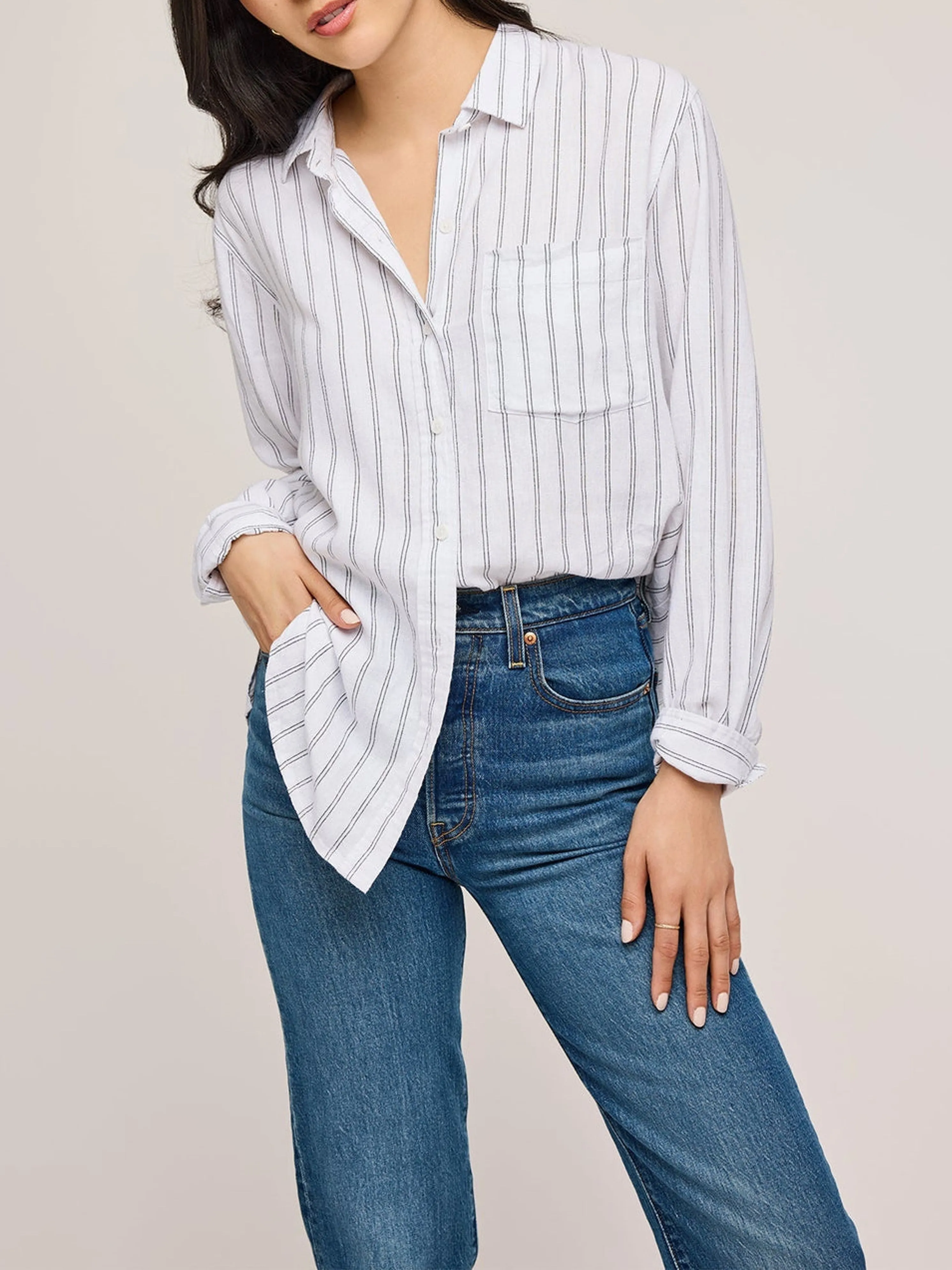 GENTLE FAWN Dominique Striped Button Down Shirt sold by 27 Boutique product image thumbnail 2