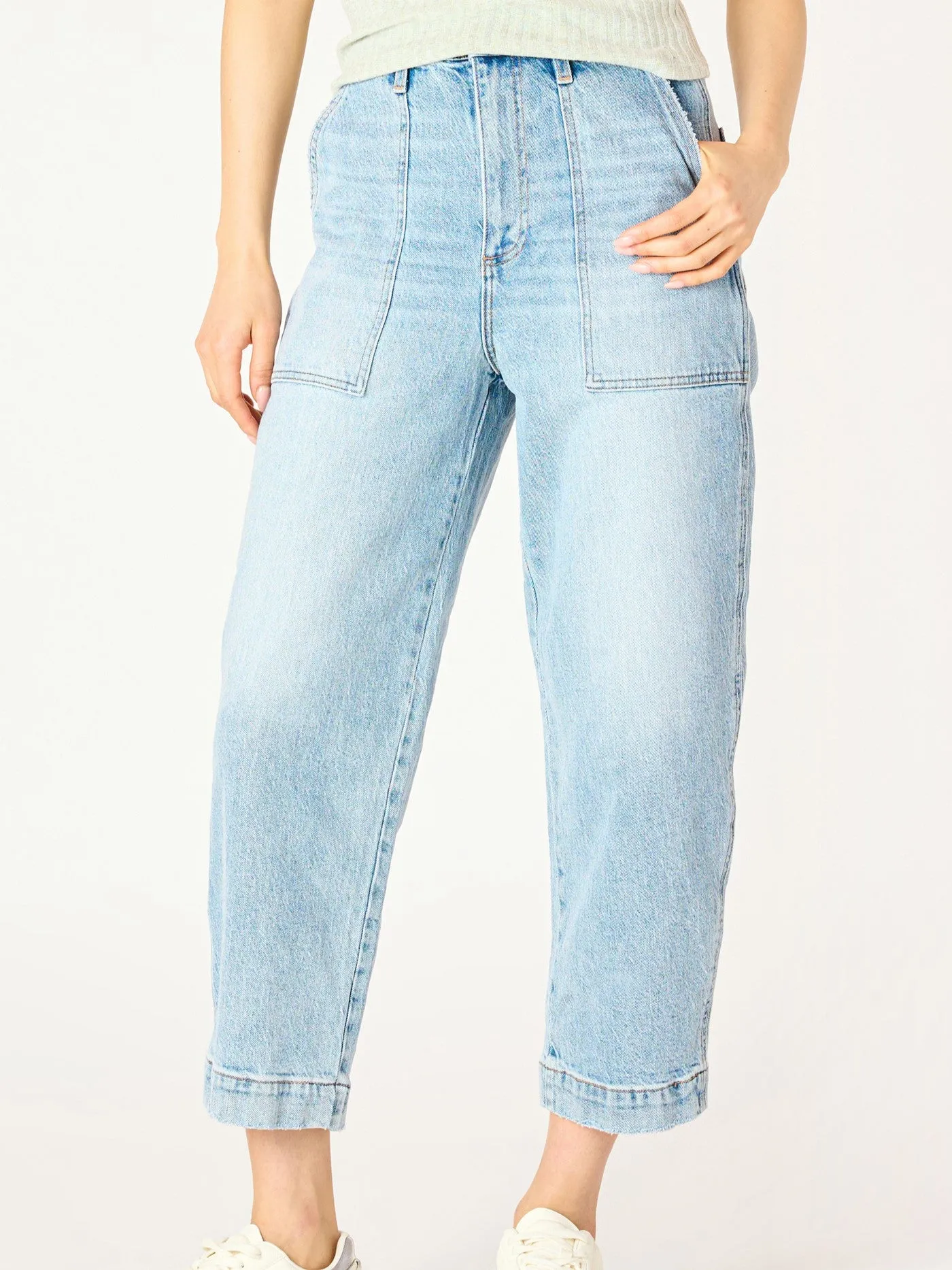 DEX High Rise Cropped Straight Leg Jean sold by 27 Boutique