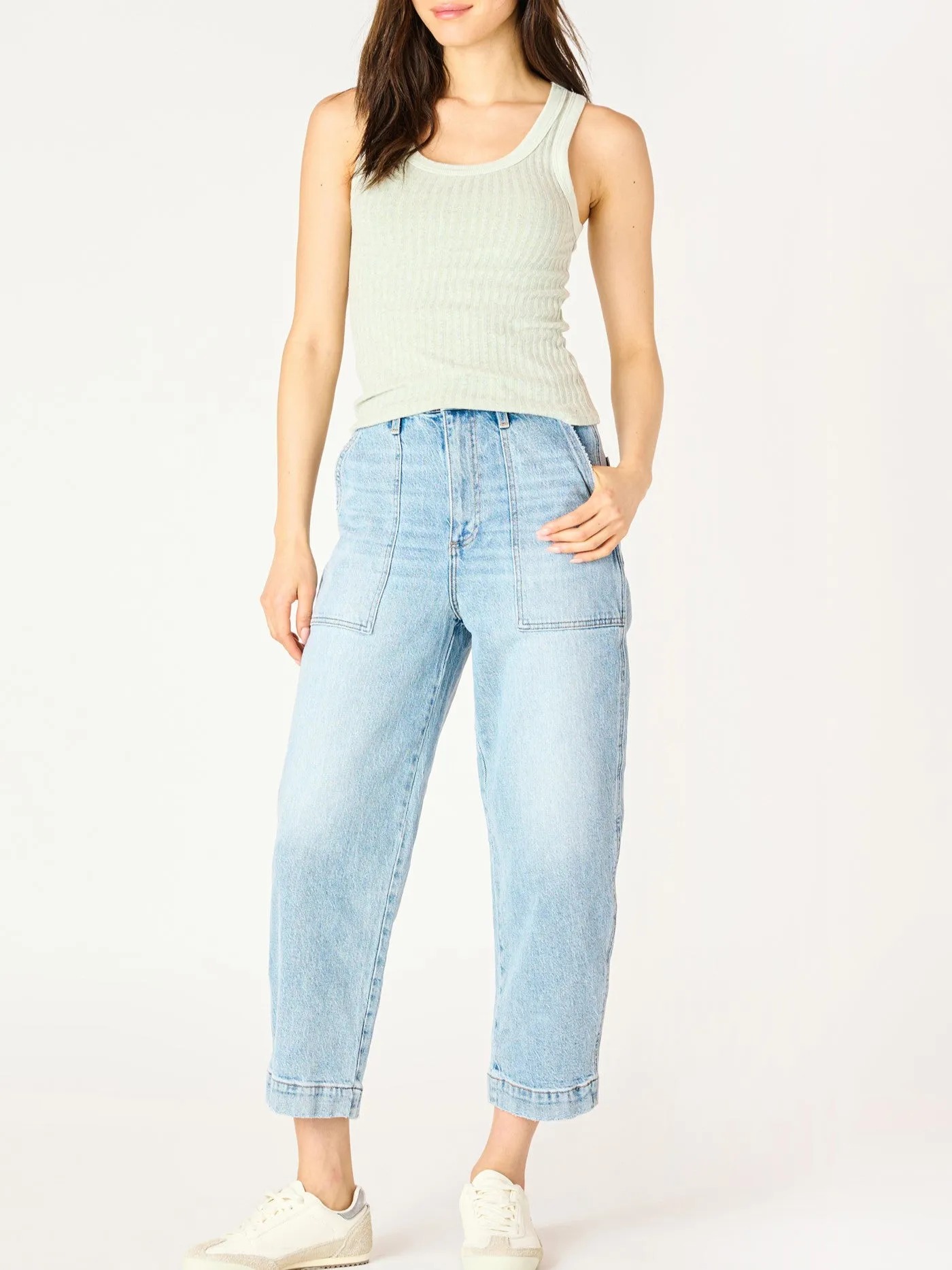 DEX High Rise Cropped Straight Leg Jean sold by 27 Boutique product image thumbnail 3