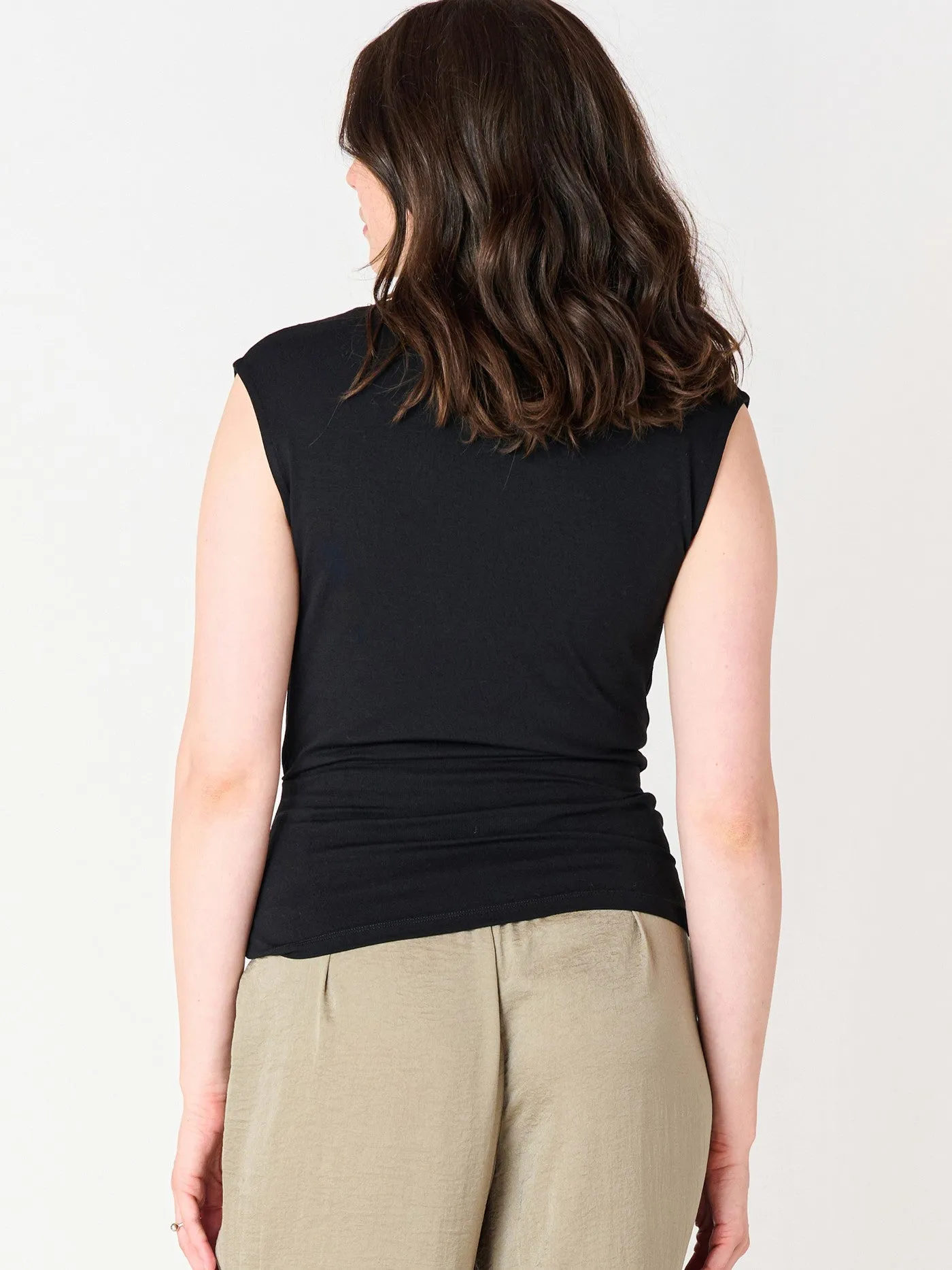 BLACK TAPE Draped Wrap Tank Blouse sold by 27 Boutique product image thumbnail 5