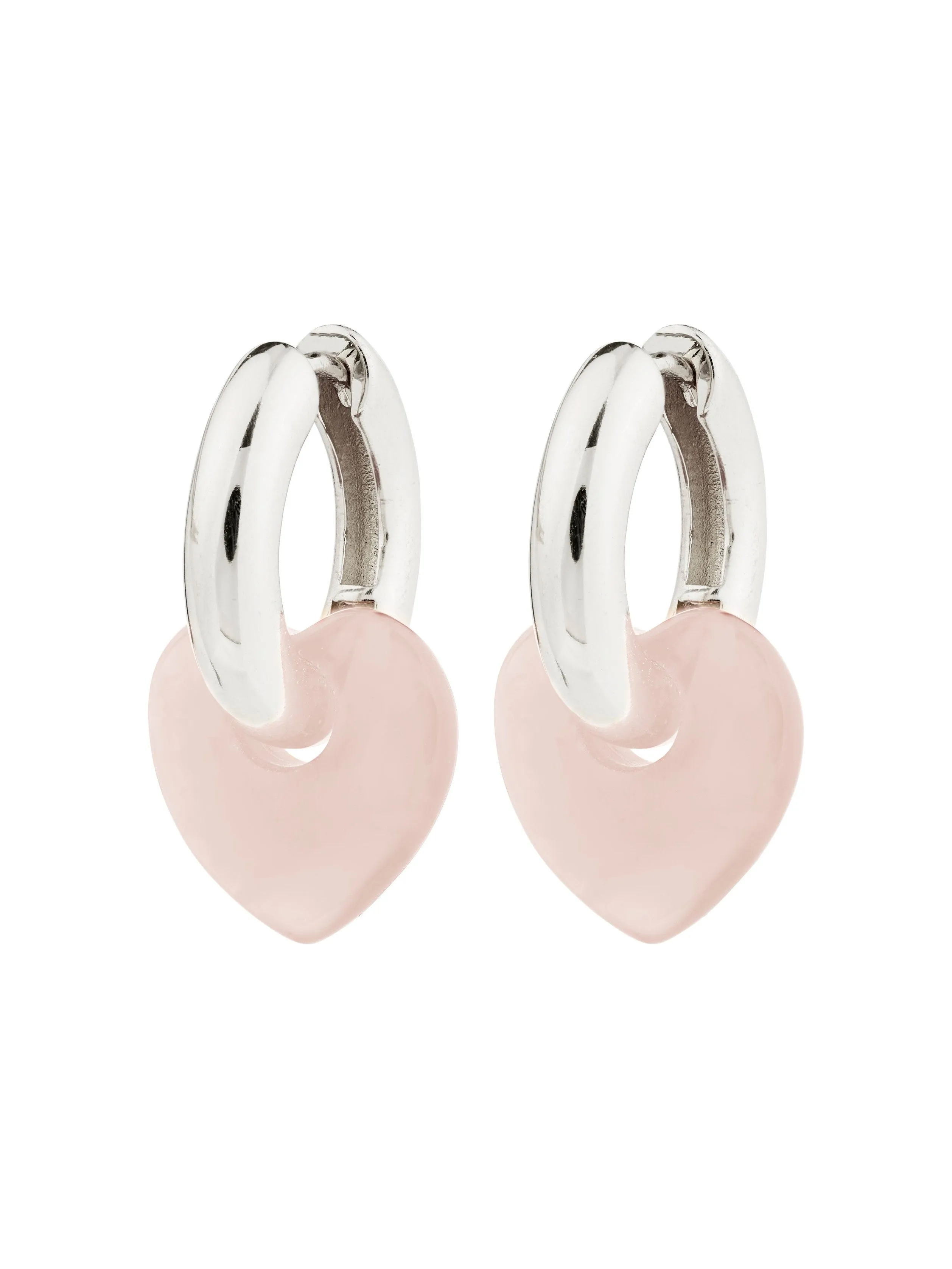 PILGRIM Kendall Stone Heart Hoop Earrings sold by 27 Boutique