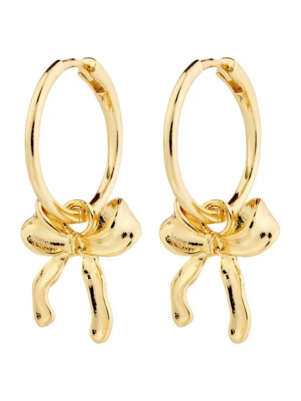 PILGRIM Cassian Bow Hoop Earrings sold by 27 Boutique
