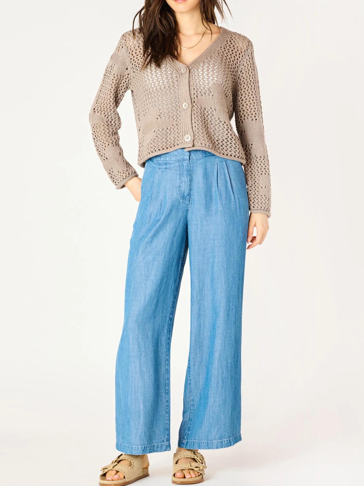 DEX Button Front Floral Crochet Cardigan Sweater sold by 27 Boutique product image thumbnail 3